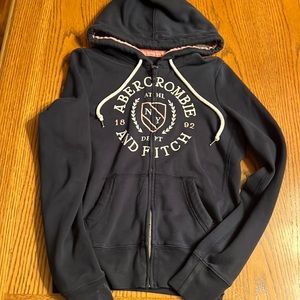 Abercrombie &Fitch girls zip up hoodie size large